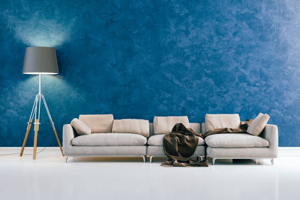 istock 3d render of beautiful interior with sofa and floor lamp 854647676