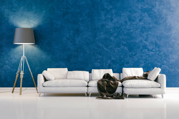 istock 3d render of beautiful interior with sofa and floor lamp 854648054