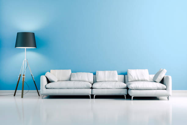 istock 3d render of beautiful interior with sofa and floor lamp 854648252