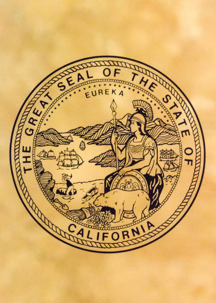 seal of the state of california - seal stamper imagens e fotografias de stock