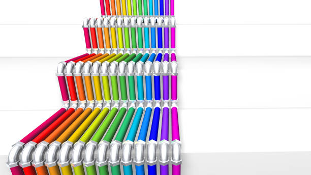 istock Pipe - Tubes in Rainbow Colors 854668402