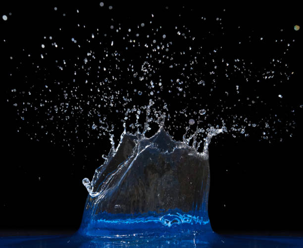 istock Splash water, water splashes, isolated on black background 854700184