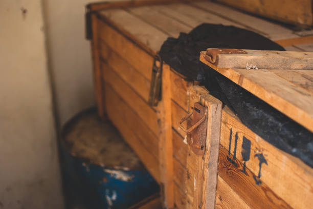 istock Wooden boxes (containers) containing medical and emergency services equipment 854702898