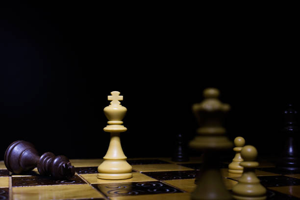 istock Chess photographed on a chessboard 854703792
