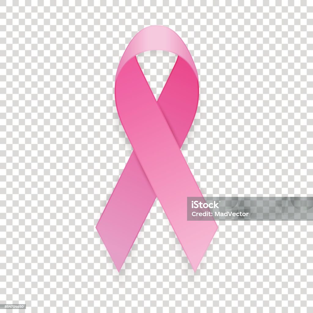 Realistic pink ribbon icon closeup isolated on transparent background, breast cancer awareness symbol. Design template, stock vector illustration, eps10 Realistic pink ribbon icon closeup isolated on transparent background, breast cancer awareness symbol. Design template, stock vector illustration, eps10. Breast Cancer Awareness Ribbon stock vector