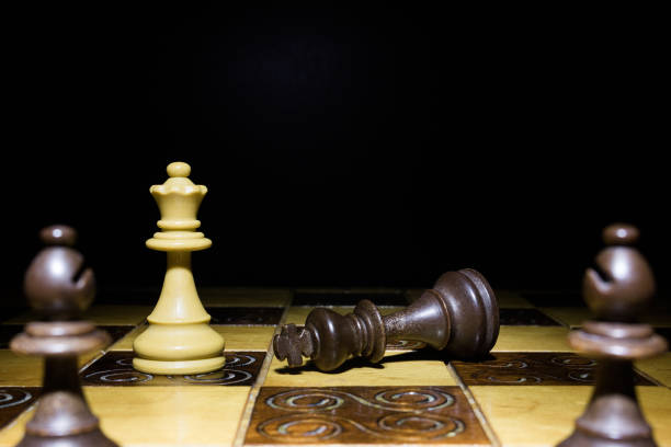 istock Chess photographed on a chessboard 854705330