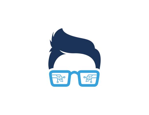 Geek icon This illustration/vector you can use for any purpose related to your business. nerd stock illustrations