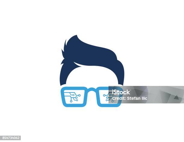 Geek Icon Stock Illustration - Download Image Now - Nerd, Icon Symbol, Boys