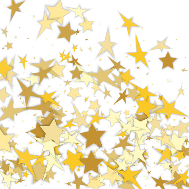 istock lots of gold stars on a white background 854757390
