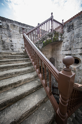 Stairs of Fortless of Real Fuerza at Havana on Cuba.