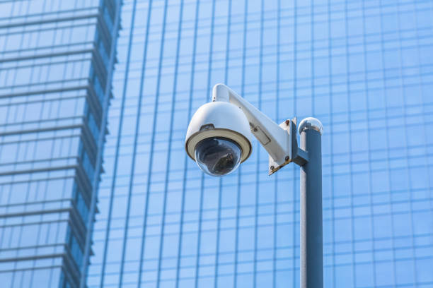 istock Security camera in front of the office building 854821424