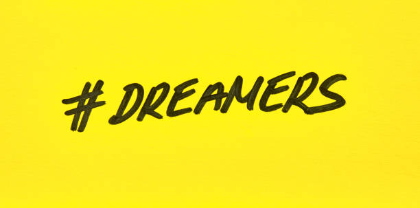 istock Popular hashtag dreamers written on a paper 854826280