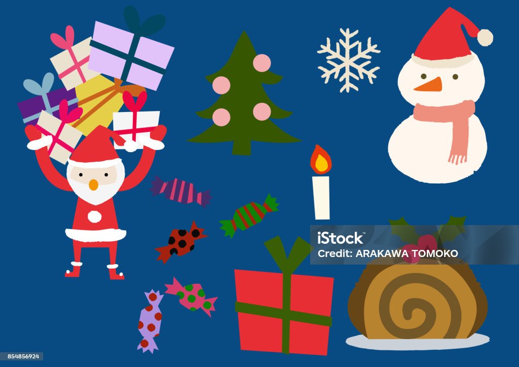 Christmas Image Christmas Material Clip Art Stock Illustration - Download  Image Now - Banquet, Birthday, Birthday Cake - iStock