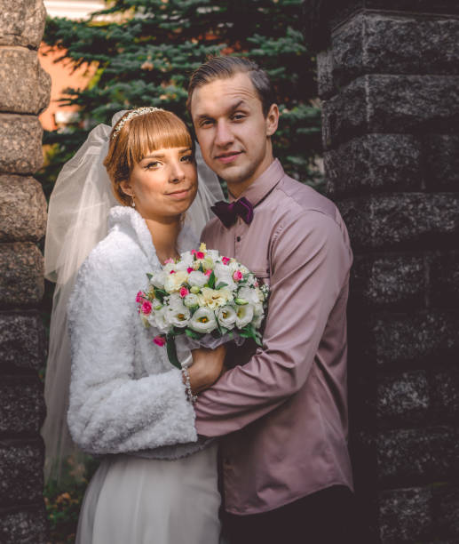 istock Love and romance. Young bride and groom 854860074