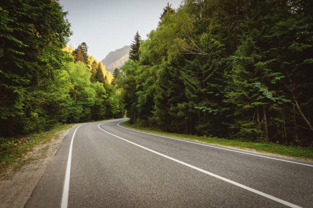 istock highway in the mountains passes through the forest 854863880