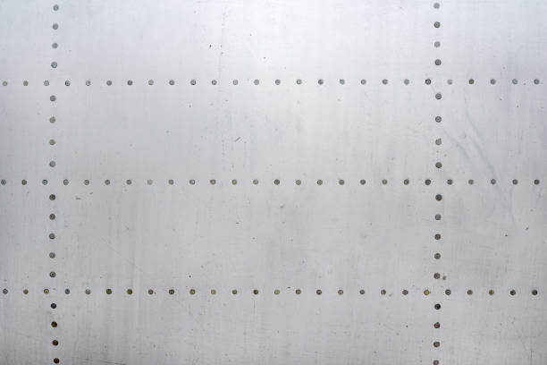 istock Aluminum surface of the aircraft fuselage 854875022