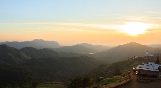 istock Beautiful morning on mountain. 854878058