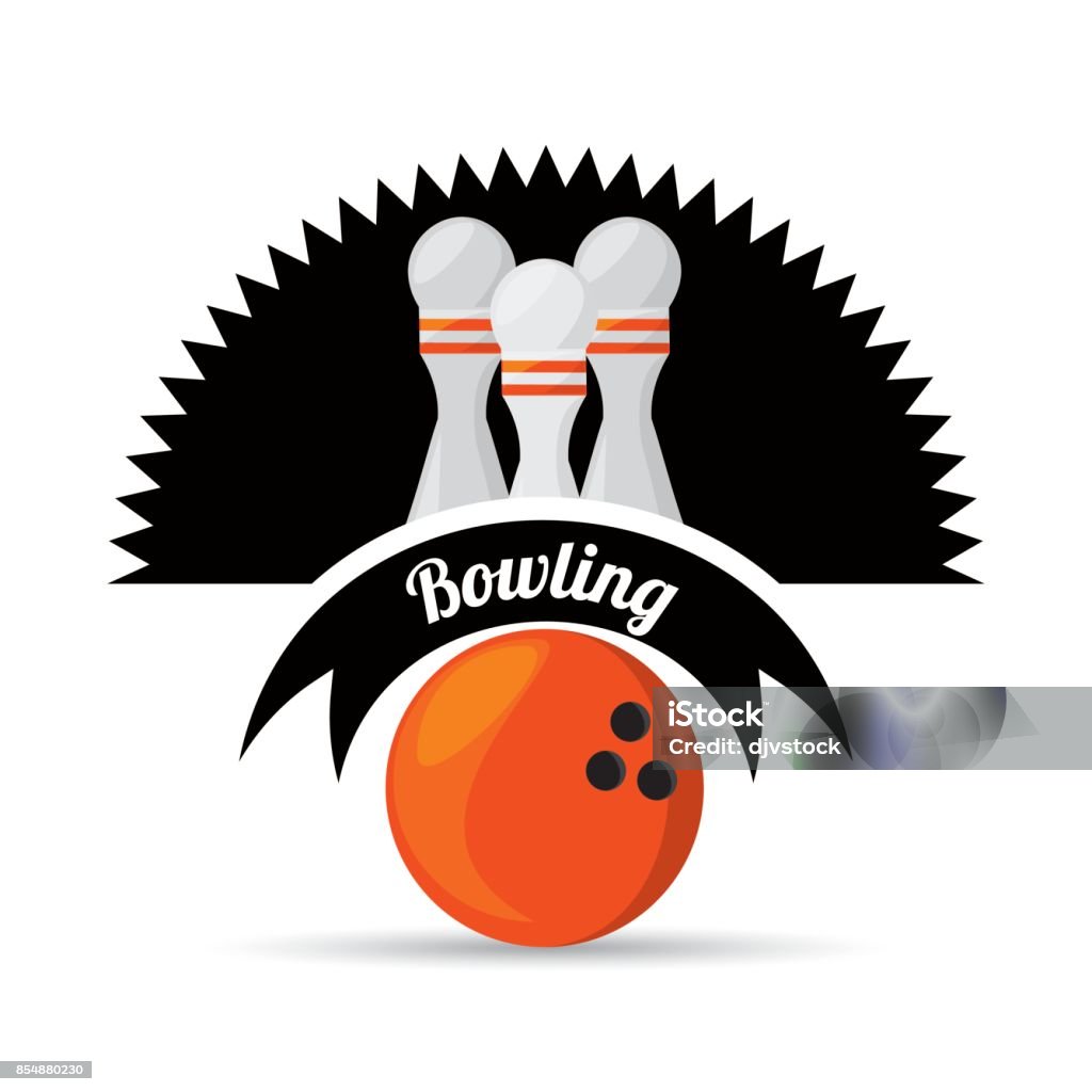 fun bowling sport play game fun bowling sport play game, vector illustration Athlete stock vector