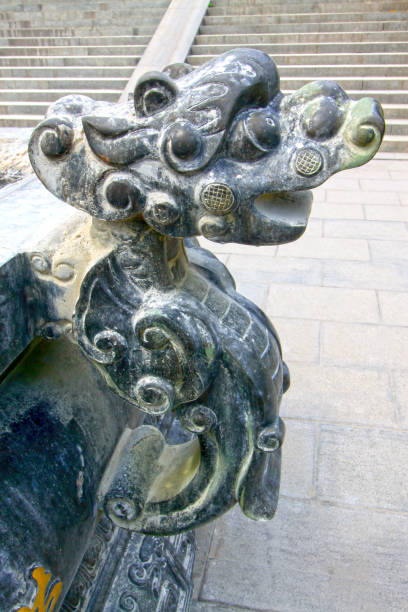 istock dragon's head image in Chinese traditional style incense burner 854882002