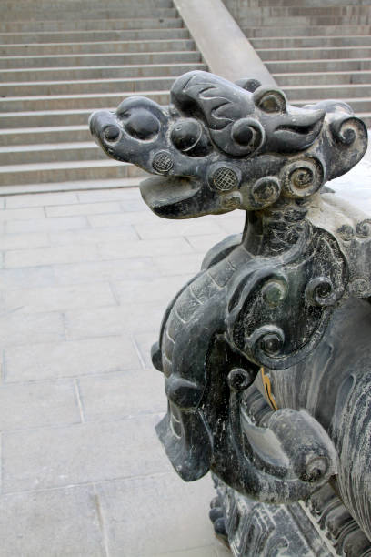 istock dragon's head image in Chinese traditional style incense burner 854882016