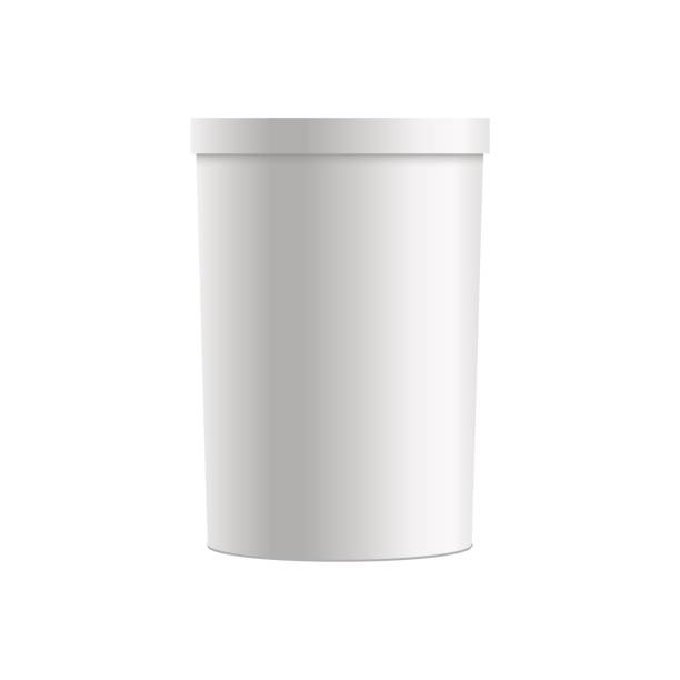 istock Blank of plastic tub for dessert, yogurt, Ice Cream. Vector. 854884530