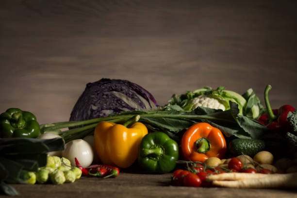 istock Vegetables. Fresh vegetables. Colorful vegetables background. Healthy vegetable studio photo. Assortment of fresh vegetables close up. 854889200