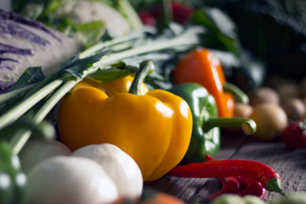 istock Vegetables. Fresh vegetables. Colorful vegetables background. Healthy vegetable studio photo. Assortment of fresh vegetables close up. 854889410