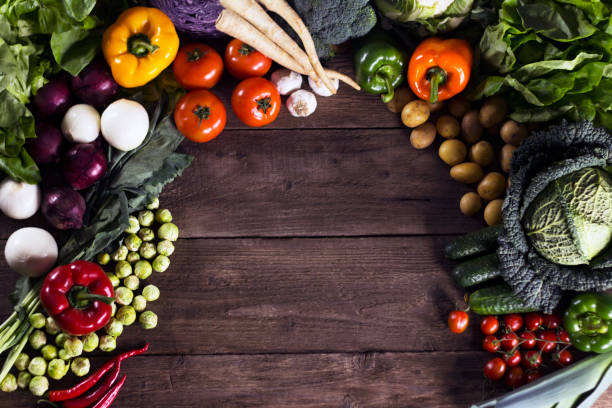 istock Vegetables. Fresh vegetables. Colorful vegetables background. Healthy vegetable studio photo. Assortment of fresh vegetables close up. 854889552