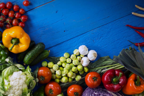istock Vegetables. Fresh vegetables. Colorful vegetables background. Healthy vegetable studio photo. Assortment of fresh vegetables close up. 854892728