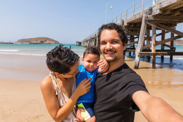 istock Happy Aboriginal Australian Family at the Beach 854893784