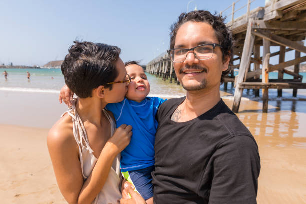 istock Happy Aboriginal Australian Family at the Beach 854893804