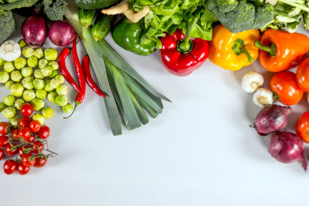 istock Assortment of fresh organic vegetables. Rustic background 854898890