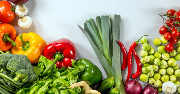 istock Assortment of fresh organic vegetables. Rustic background 854898892