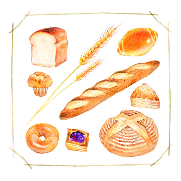 様々なパン - 食パン点のイラスト素材／クリップアート素材／マンガ素材／アイコン素材