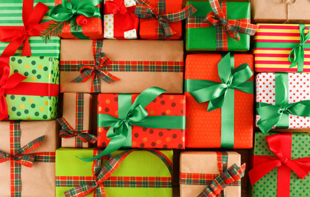 istock Xmas, new year and other holidays boxes. Crop, closeup 854907084