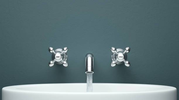 bathroom concept with copy space 3d rendering
