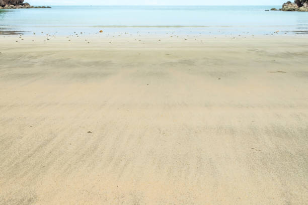 istock Close up wave at beach sand with blur sea at background 854929480