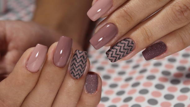 istock Youth manicure design of coffee 854950722