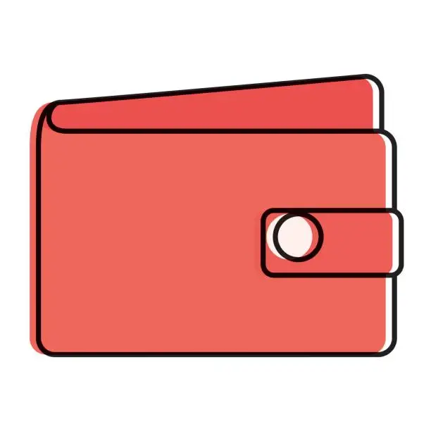 Vector illustration of wallet money isolated icon