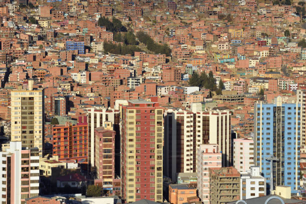 View of La Paz, Bolivia. La Paz is the highest administrative capital in the world