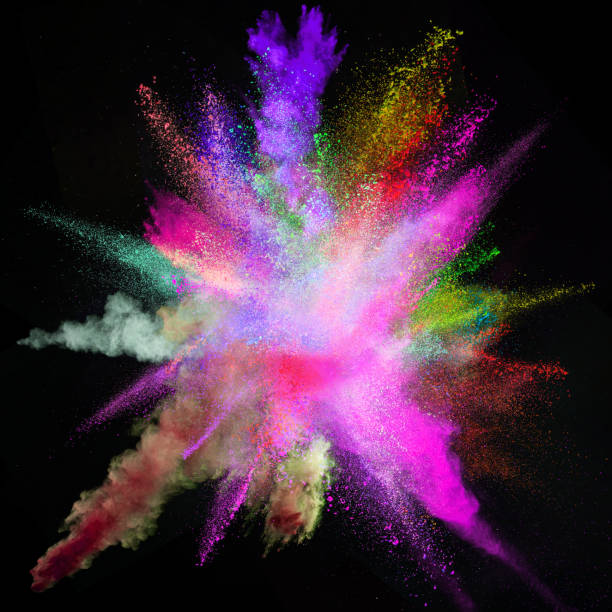 istock Freeze motion of colored dust explosion 854969208