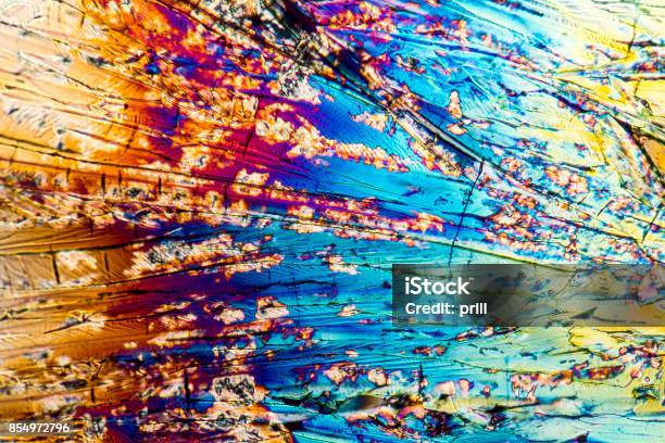 Microscopic Xylose Crystals Stock Photo - Download Image Now - Abstract, Crystal, Illuminated