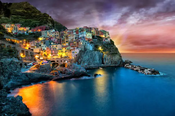 Photo of Manarola village on the Cinque Terre coast