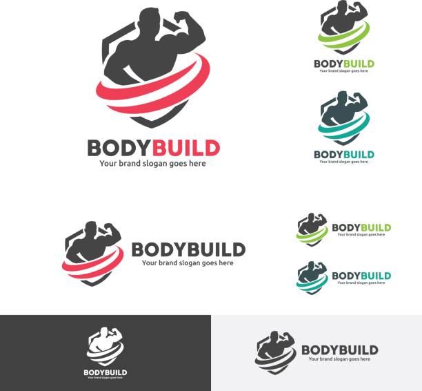 Body Builder icon Body Builder icon body building stock illustrations