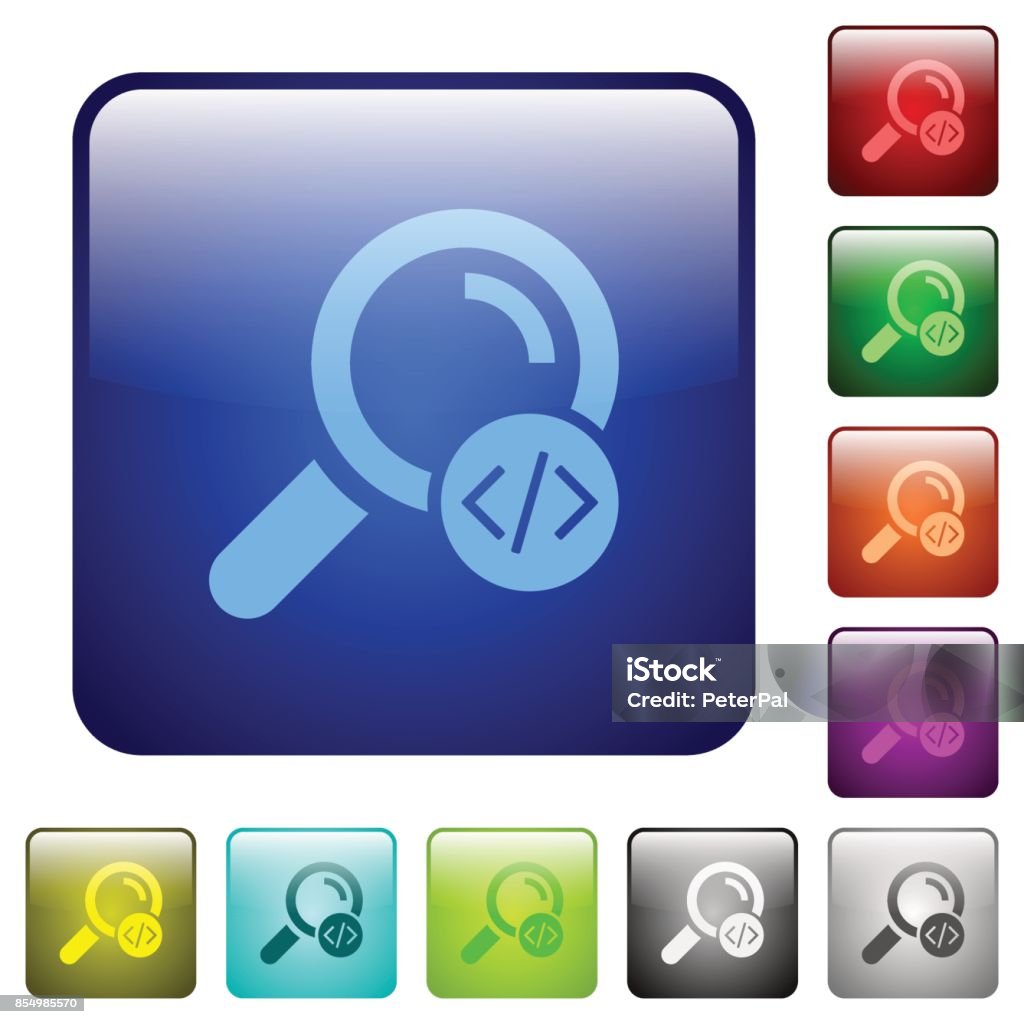 Search Programming Code Color Square Buttons Stock Illustration ...