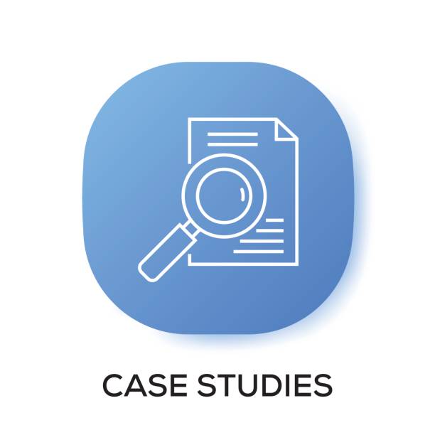 CASE STUDIES APP ICON CASE STUDIES APP ICON case study stock illustrations