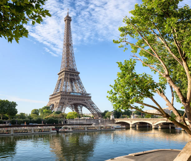 istock Seine in Paris with Eiffel Tower on sunrise 854992346