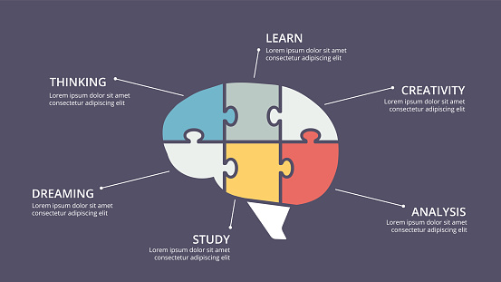Mind Graphing Vector Brain Infographic Template For Human Mind Diagram Knowledge ...