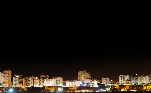 istock Night Portimao from the sea side. 854995900