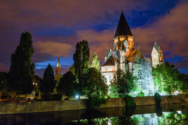 istock Cityscape with Temple Neuf in Metz 855004304